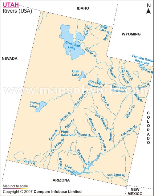 Utah River Map
